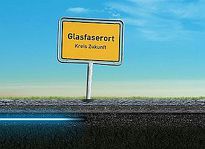Bild von einem Schild Glasfaserort - Foto wirtschaftsfoerderung haltern