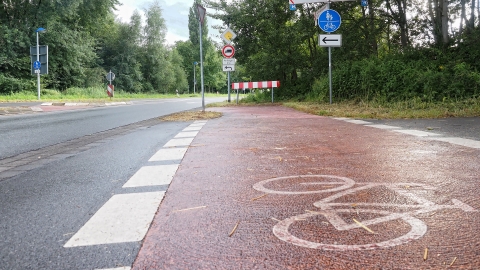 Bild von einem Radweg