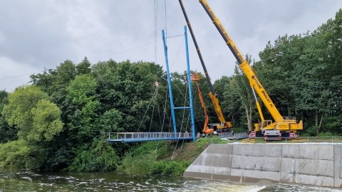 Bild vom Rückbau der Steverbrücke