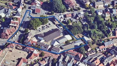 Luftbild mit dem Planbereich Grabenstiege