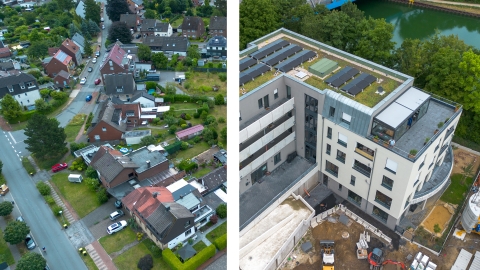 Beispielbild mit Gebäuden zum Handlungskonzept Wohnen