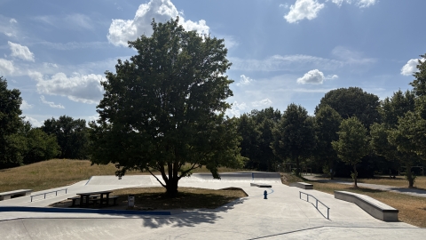 Skateanlage bei Sonnenschein 