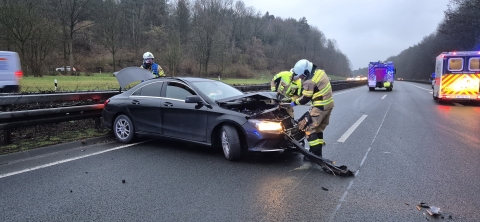 Bild eines Verkehrsunfalls auf der Autobahn