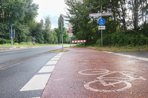 Bild von einem Radweg