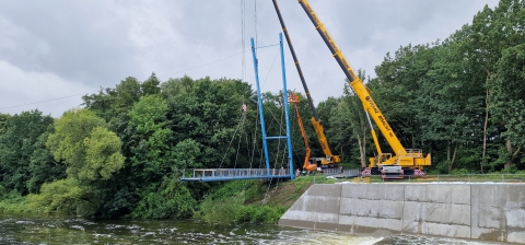 Bild vom Rückbau der Steverbrücke