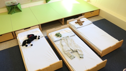 Drei Kinderbetten