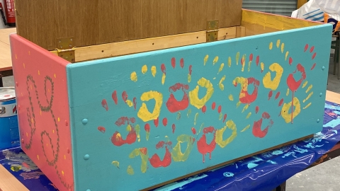 Materialkiste Kinderbereich im Trigon 