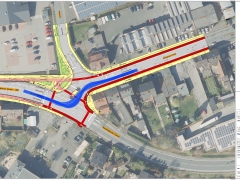 Bild mit dem Entwurf des Radwegs Recklinghäuser Straße