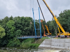 Bild vom Rückbau der Steverbrücke