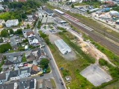 Luftbildaufnahme des Bahnhosquartiers