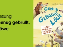 Lesung_Jakobs_Genug-gebruellt-Loewe2 mit Cover