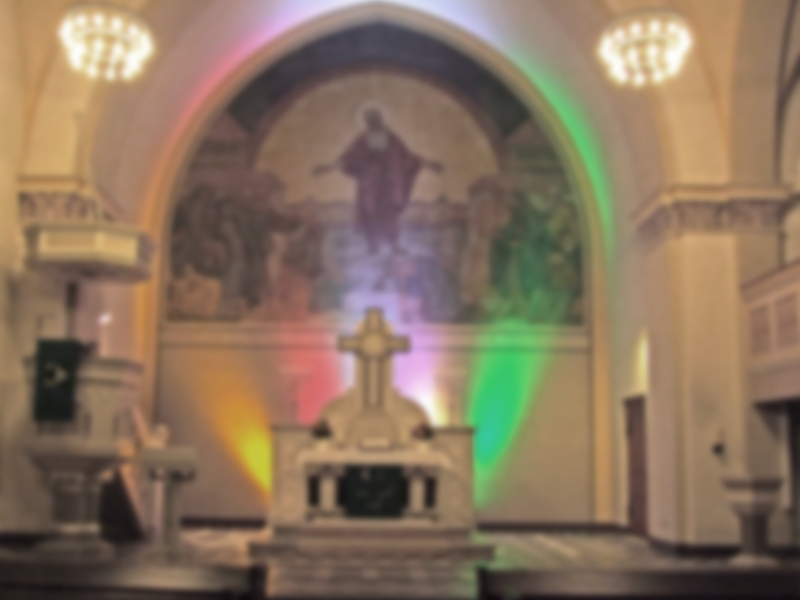 Altar mit Wandgemälde