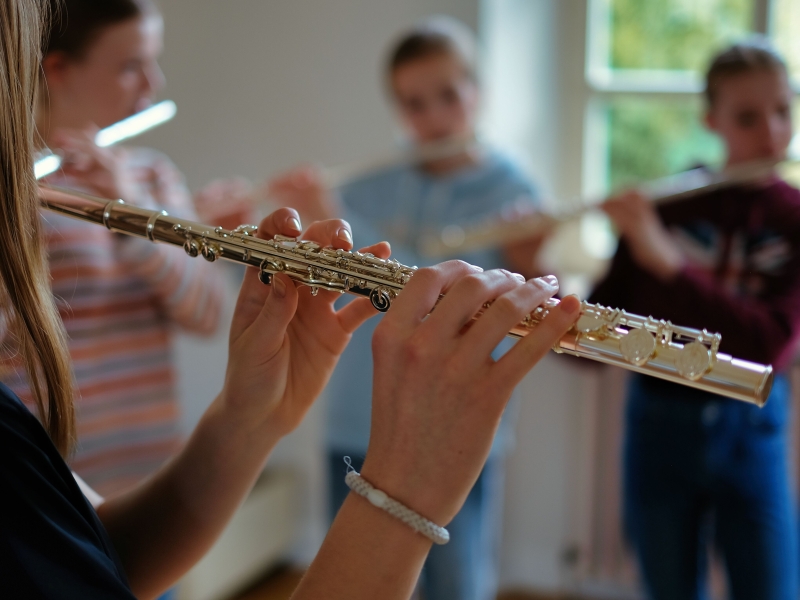 Bild zeigt ein Querflötenensemble