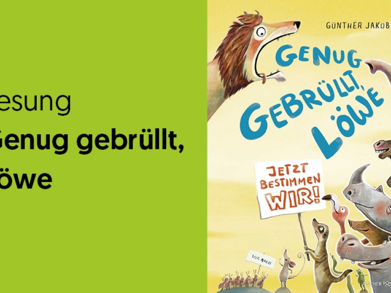 Lesung_Jakobs_Genug-gebruellt-Loewe2 mit Cover