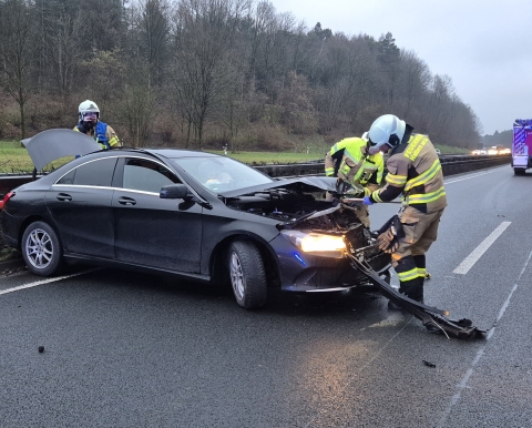 Bild eines Verkehrsunfalls auf der Autobahn
